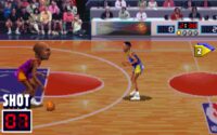 big head mode enabled in NBA Jam (hold up, turbo and pass on the lineup screen)